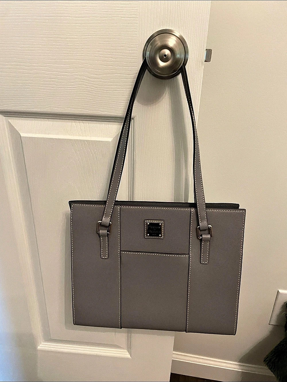 Dooney & Bourke Saffiano Leather Tote Bag Gray
